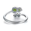 2026 Retro Emerald Zircon Gourd Ring, Female Design Fashion Index Finger Open Ring Ethnic Style Jewelry