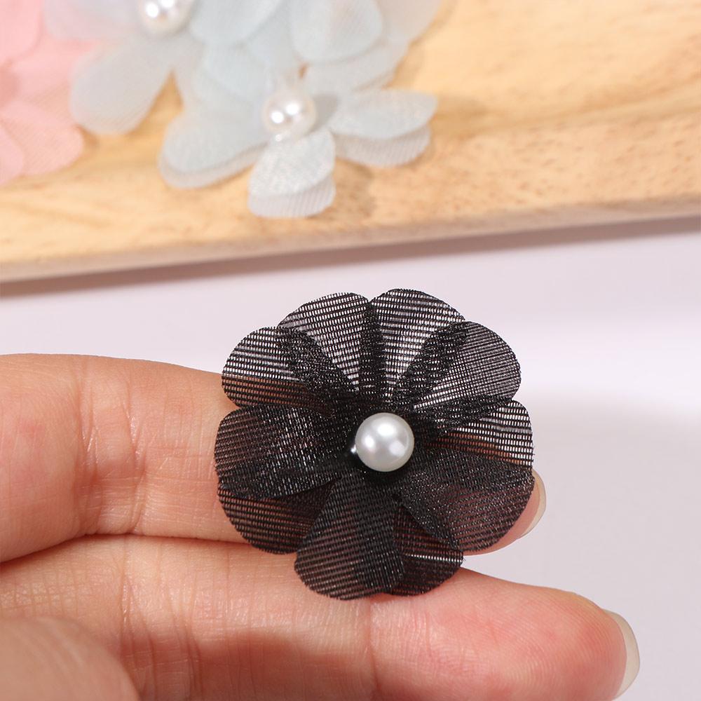 10pcs Cored Flowers Clothing Decoration Artificial Flower Pearl Stamens Clothing Patch Hat