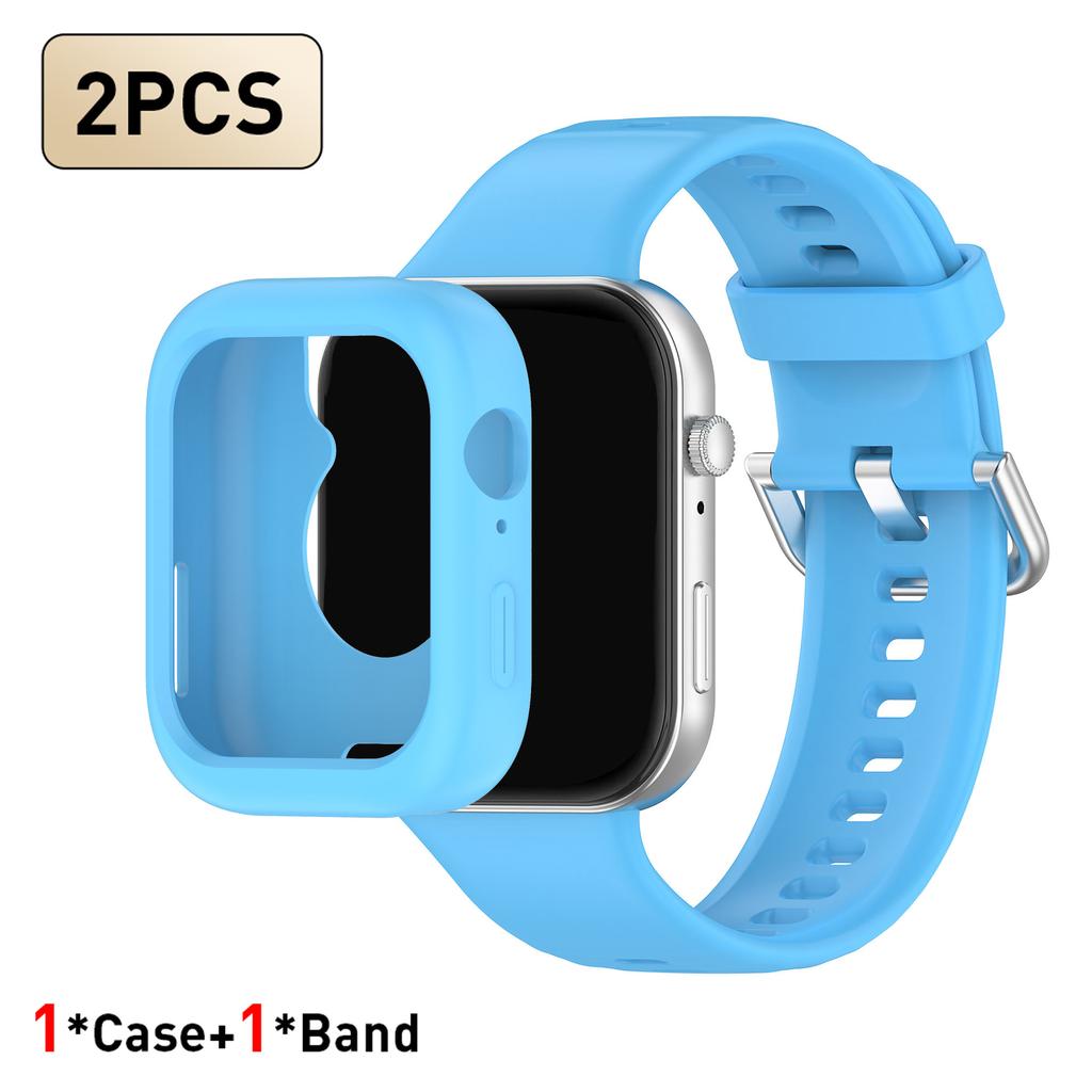 2pcs Protective Case + Strap Set for Huawei Watch Fit3 Quick-Release Sport Band Soft Anti-Fall Breathable Cover Lightweight
