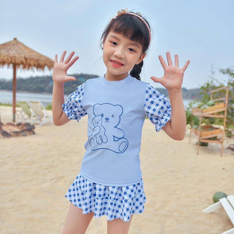 

2024 New Princess Two-Piece Skirt Swimsuit for Girls 10# (30-40 lbs)