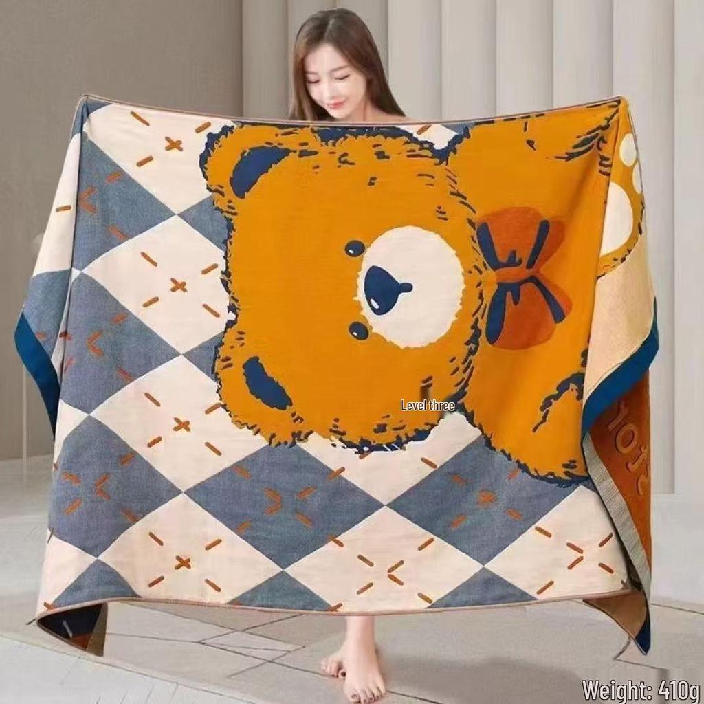 Gauze Quick-Dry Pure Cotton Oversized Bath Towel for Men & Women
