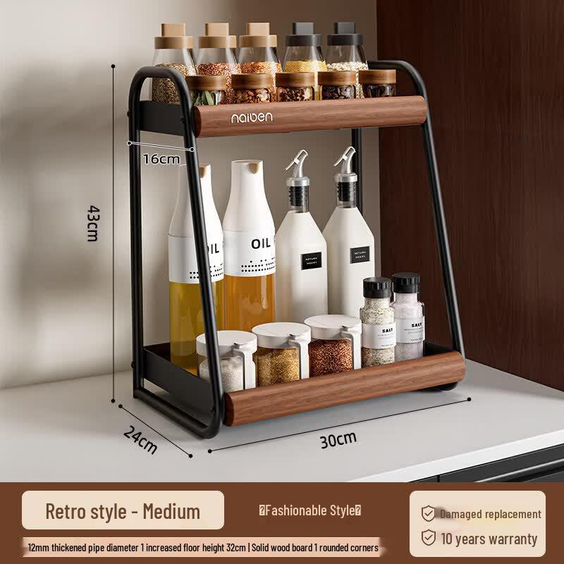 Bamboo Countertop Spice and Seasoning Organizer