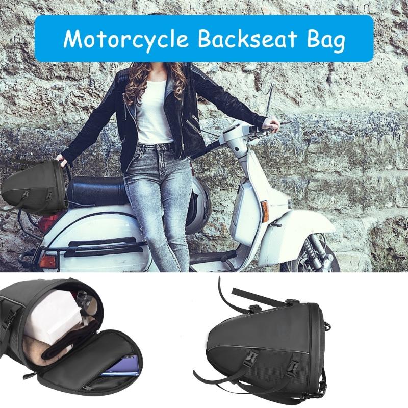 Waterproof Motorcycle Riding Pack Multiuse Tail Bag Helmets Gear Organized Storage Backpack with Spacious Compartments