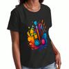 Buntes Malwerkzeug Wounisex Baumwoll-T-Shirt, Premium-Baumwollqualität Druck, Langlebig und Strapazierfähig, Lässig und Modisch, Kunstbedarf Design,