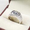 Moissanite Oval Cut Gemstone With 925 Sterling Silver Ring For Men's #B312 JL375681966035