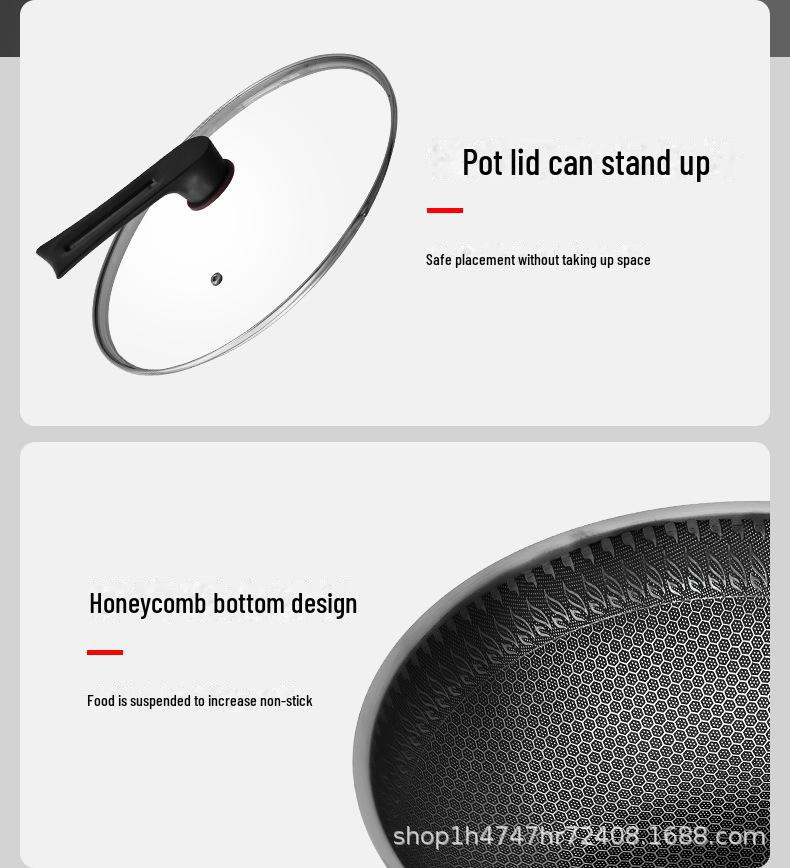 Paslanmaz Çelik Yapışmaz Petekli Kızartma Tavası Kompozit Tabanlı Ev Tipi Kullanım için