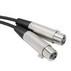 33cm Metal XLR3M to Dual XLR3F Microphone Lighting Tuning Console Cable