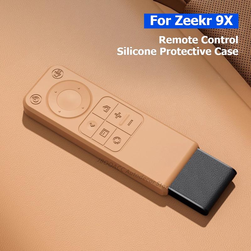 For Zeekr 9X TV Remote Control Protective Cover Silicone Second Row Seat Storage Pad Holder Car Organizer Interior Accessories
