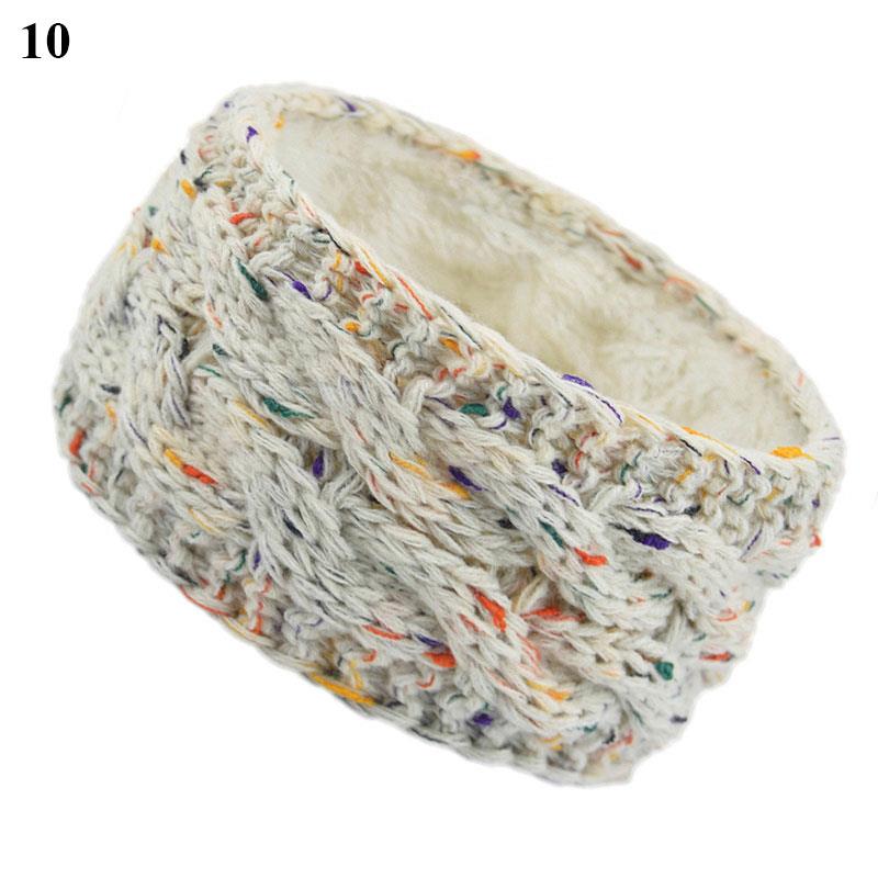 Heiße Winter Gestrickte Stirnbänder Warme Wollene Strick Ohrenwärmer Plüsch Dicke Wollstrick Sportstirnbänder Kältefeste Kopfbedeckung
