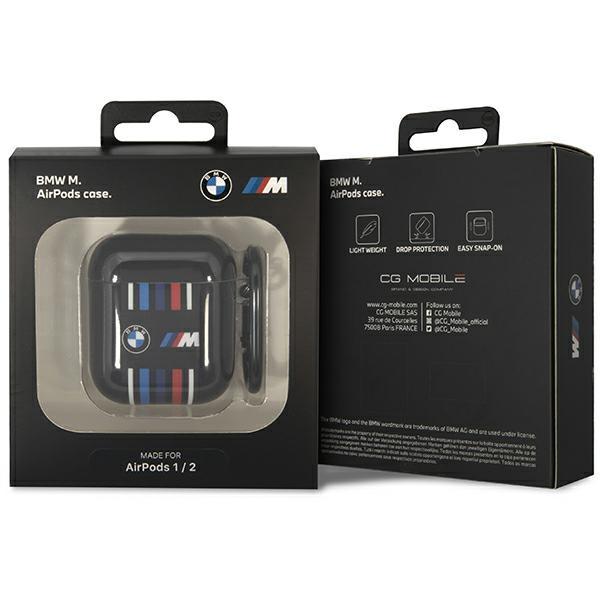 Bmw Bma222Swtk Airpods 1/2 Coverczarny/Black Multiple Colored Lines