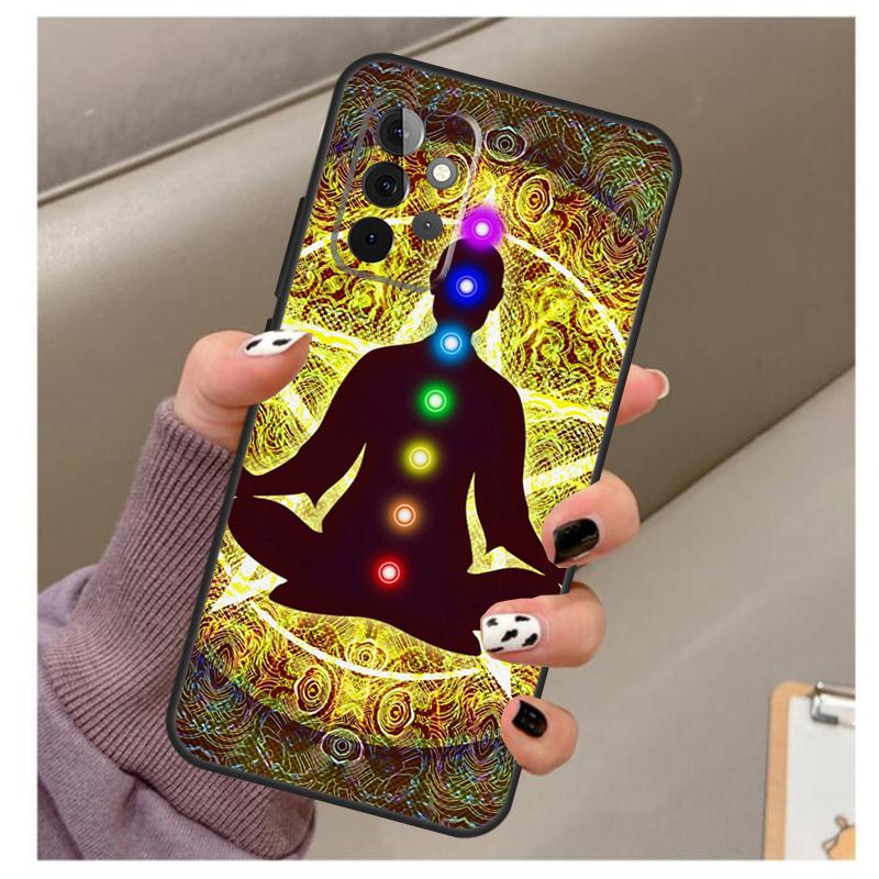 Mandala Chakra Yoga Case For Samsung Galaxy A33 A13 A53 A34 A54 A14 A15 A16 A26 A36 A56 A12 A32 A52 A06 A35 A55