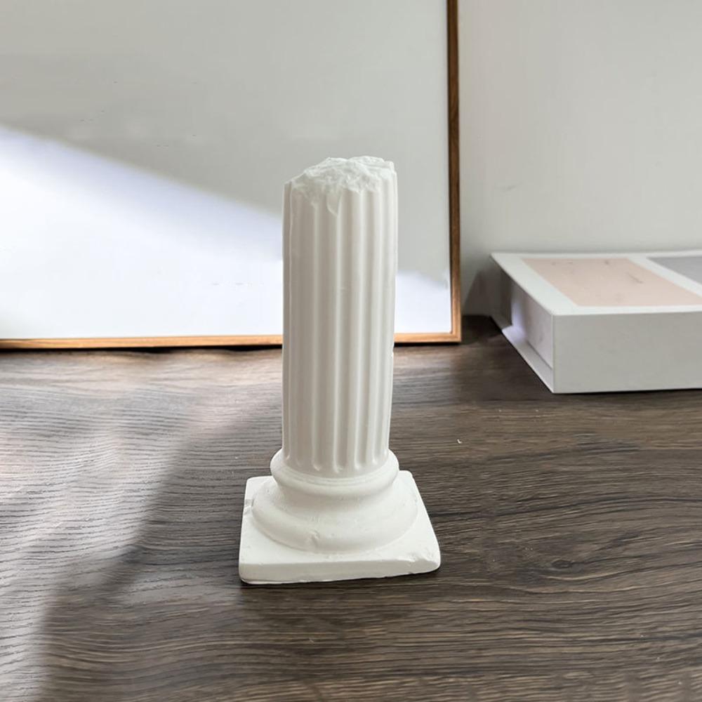 Weißer Gips Römische Säule Ringständer Luxuriöser Ring-Ausstellungsständer Hohe Qualität
