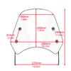 Motorcycle Smoke Universal 5-7" Headlight Fairing Windshield Compact Sport Wind Deflector Visor For Harley GS750E SUZUKI SV400