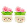 2 Pcs Miniature Dollhouse Flowers Mini Resin Potted Plant Figurine Tiny