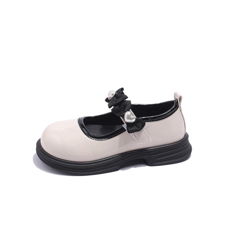 Girls Princess Shoes British Style Leather Shoes 2025 Spring and Autumn New Children's Performance Shoes Girls Bow Fashion Shoes