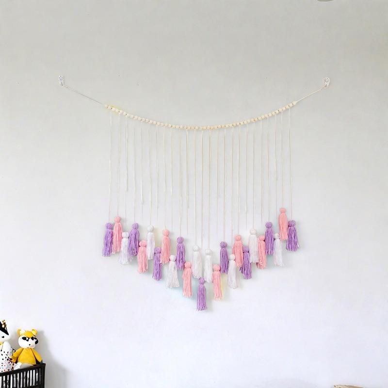 Bohemian Tassel Tapestry Wall Hanging for Children's Room Decor