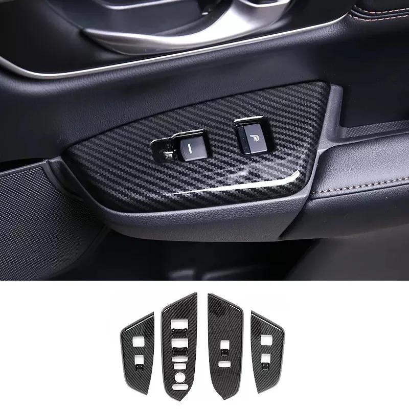 For Honda CRV CR-V C-RV 2017- ABS Carbonfiber Armrest  Window Swtich Cover Gear Shift Panle Air Outlet Steering Wheel Cover