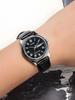 Casio - Leather Strap Black Dial with Date Men's Quartz Watch MTP-V006L-1B