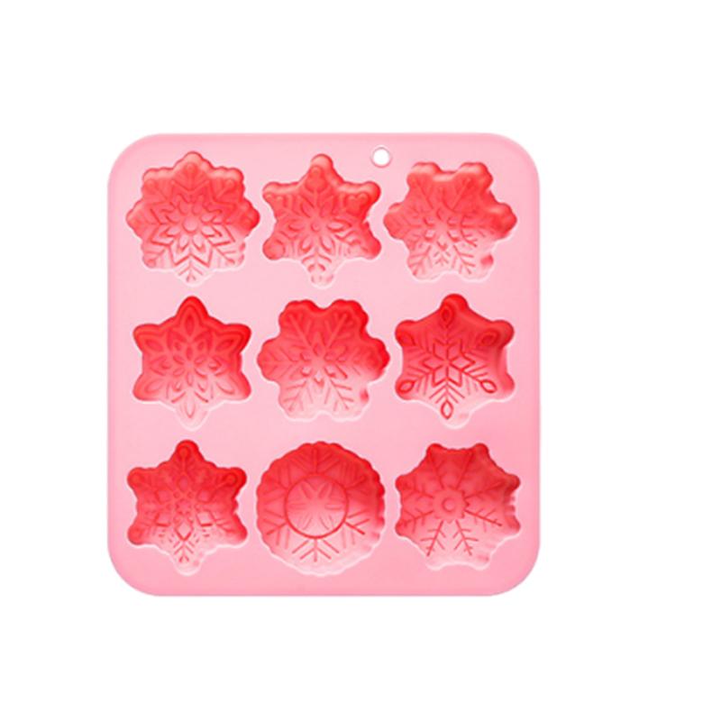 3D silikonová forma na sněhovou vločku, vánoční zimní forma na sněhovou vločku na fondán pro zdobení dortů, topper na cupcake, cukroví, čokoládu