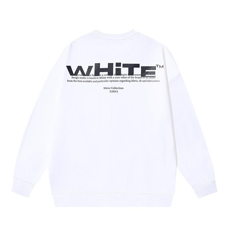 Off-White 2026 Herbst und Winter Neu Unvollständiger Buchstabenaufdruck Muster Herren und Damen Rundhals Hoodie