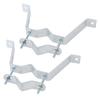 Heavy Duty TV Antenna Mast Brackets Adjustable Wall Mount Antenna Mast Clamp for Flagpoles Chimneys Pipelines Most Poles
