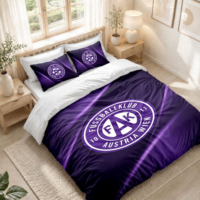 Bedding Set 1 Duvet Cover 2 Pillowcases Austria Wien FC Print Bedroom Home Decoration