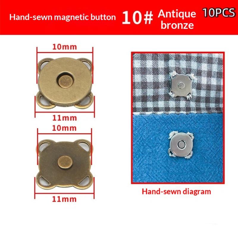 10 Sets Mini Adsorption Buckle Bags Magnetic Snap Button Fasteners Clasps Buttons Handbag Purse Wallet Craft Bag Parts