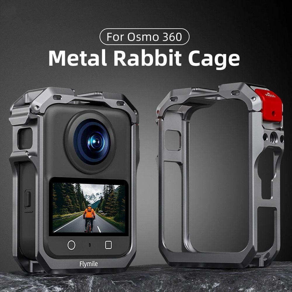 Quick Release Metal Rabbit Cage Cold Shoe Mount Frame for DJI Osmo 360 Action Camera Accessories