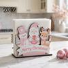 Christmas Tree Paper Towel Holder Theme Wooden Napkin Holder, Decorative Holiday Stand, Festive Dining Table Organizer HD UV Printing for Kitchen