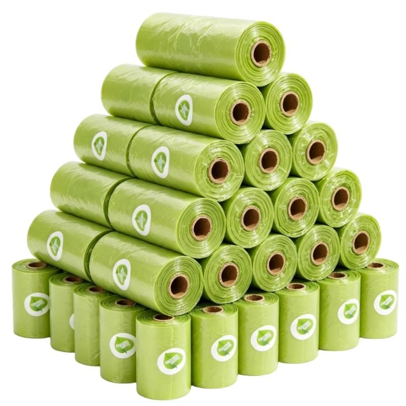 Dog Walk Gear Waste Bag Rolls with Perforated Pull-Apart Bags for Park Use, Outdoor Pickup, and Portable Carry