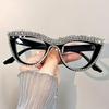 Elegant Cat Eye Reading Glasses with Rhinestone Embellishments - Suitable for Presbyopia
