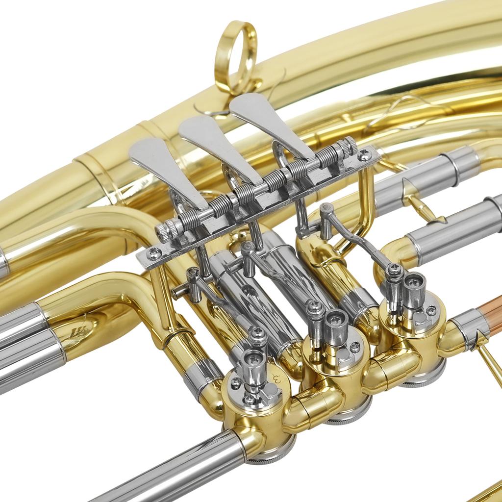 SLADE B Flat Euphonium Triple Key Brass Body Tenor Horn Professional Brass Musical Instrument Set with Wipes Gloves Bags Parts
