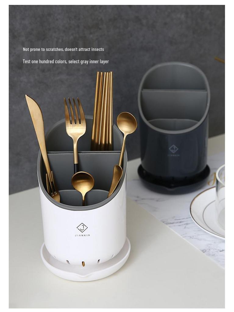 Multifunctional Kitchen Chopstick and Cutlery Holder with Drainer