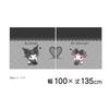MORIPiLO Sanrio Blackout My Melody and Kuromi Connecting Art Set of Cute Sanrio Midnight Black Makura no Morishita Curtains, (Picture Pattern,