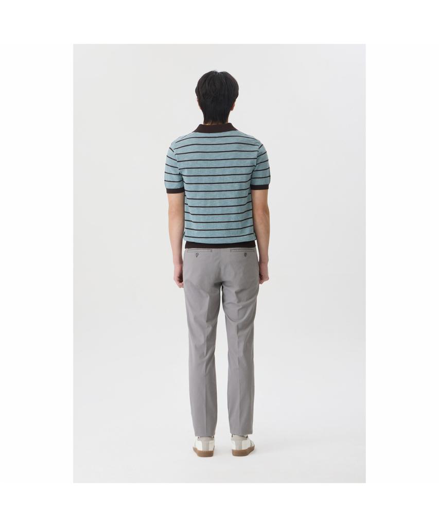 BRENTWOOD [Selection] Washable Line Contrast Polo Neck Sweater Brwam26821Mix