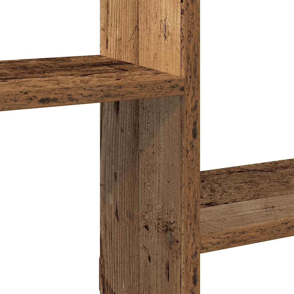 Cube Shelf with 5 Compartments Rustic Wood Effect Engineered Wood