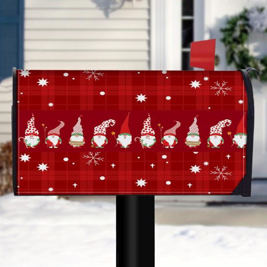 Winter Magnetic Mailbox Cover Standard Size 18 X 21in Merry Christmas Mailbox Wraps Cover Holiday Post Letter Box Cover for Outdoor Garden Yard Decor