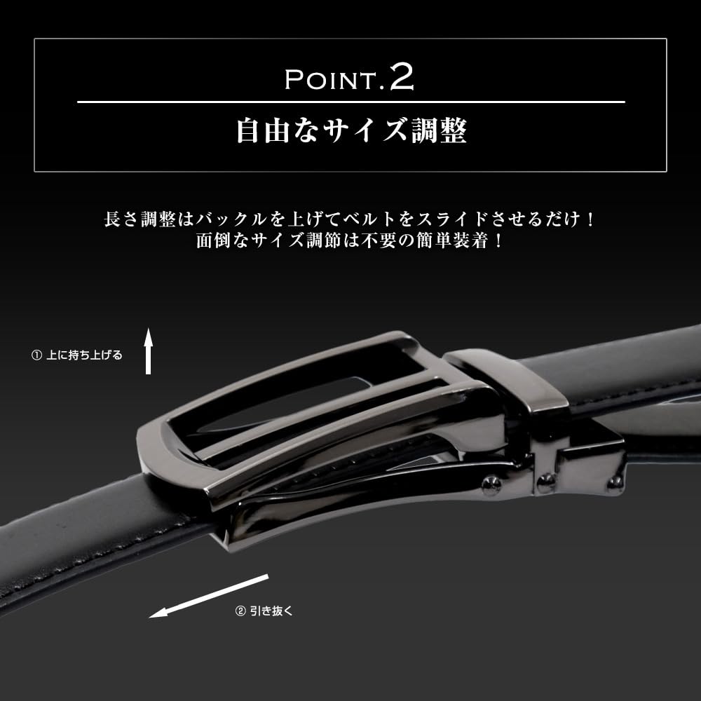 [BEEL] Men's Leather Belt, Genuine Leather, Automatic Locking, No Holes, Large Sizes, Suitable for Business, Suits, Students, School, Casual Wear,