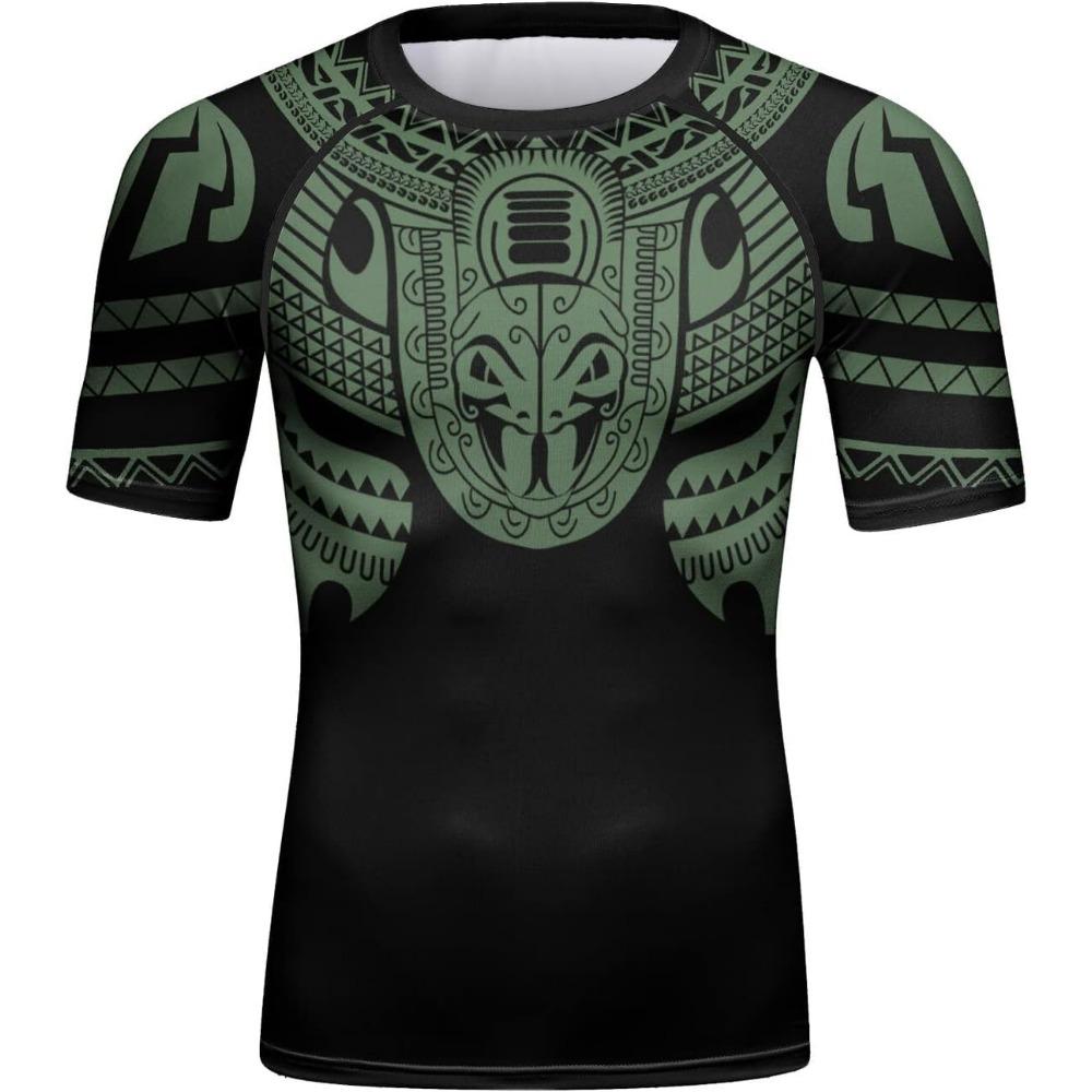 Red Plume Mens 3D Digital Printing Short Sleeve T-Shirt Outdoor Running Yoga Fitness Tight Shirt for Men