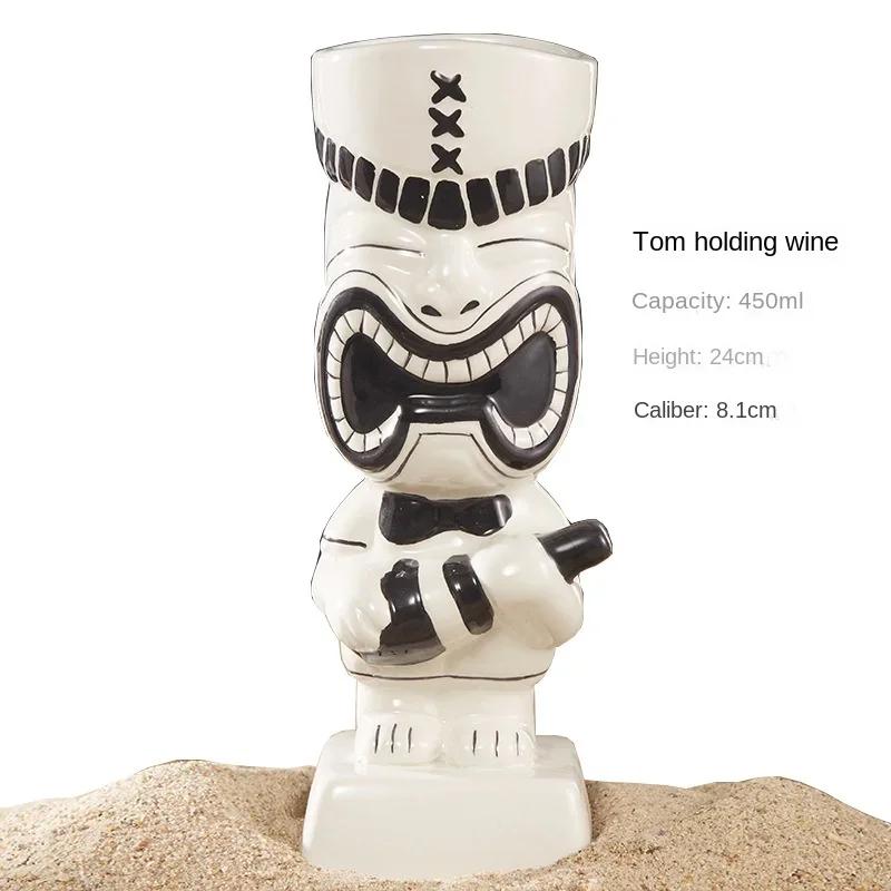 60 Types Ceramic Hawaii Tiki Mugs Creative Cocktail Glasses Beer Glass Martini Glasses Wine Glass Funny Cup Gift for Men