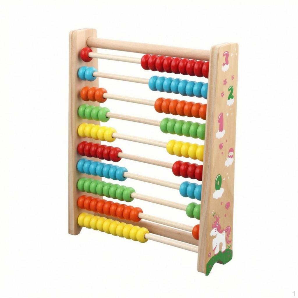 Wooden Abacus ChildCentered with 10 Rows Tabletop Rekenrek for Preschoolers, Young Children,