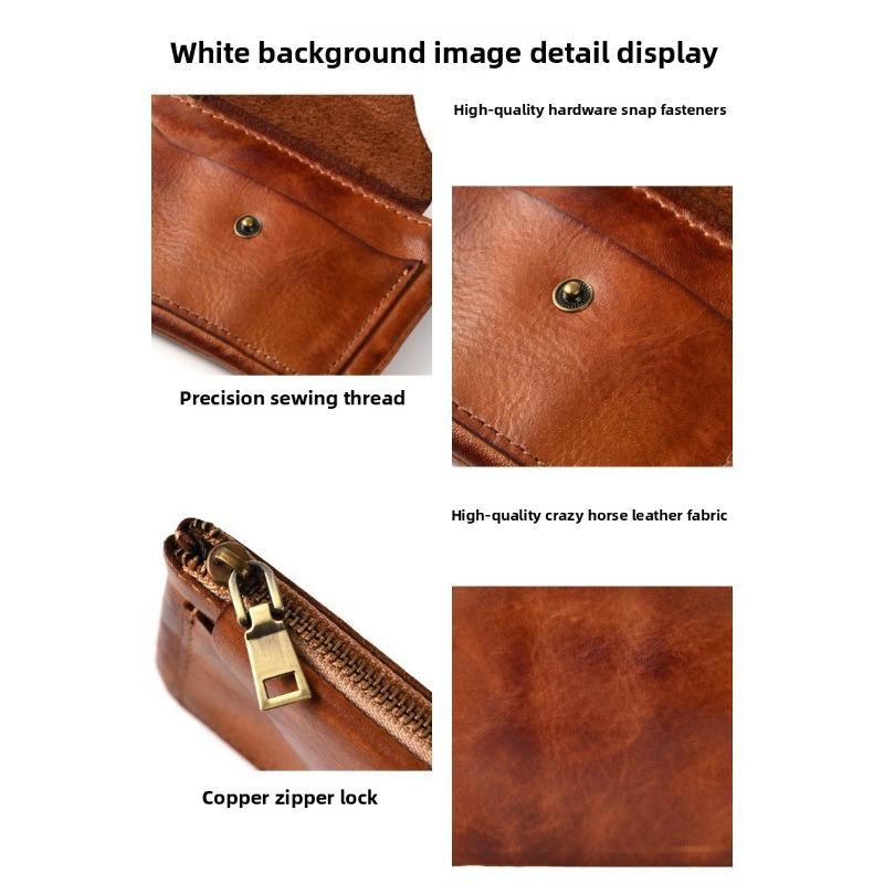 Change Bag Zipper Snap Button Compact Portable Card Bag Wallet