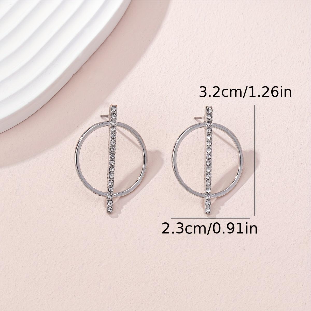 New geometric explosion gypsy popular diamond-set trendy earrings серебряный