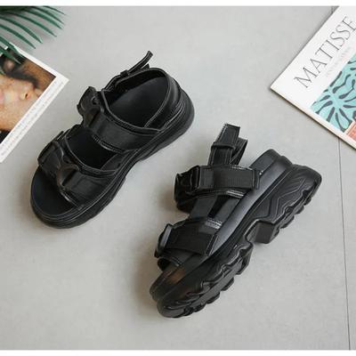 Sandals Women's 2024 Summer Matsu Sole Open Toe Casual Sandals Womens Slope Heels Large Roman Shoes Wedges Shoes for Women