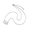 [White Clover] Cinnamoroll Necklace, Sanrio Characters, Surgical Stainless Steel 316L, Cinnamon Cloud Silhouette, 45cm-50cm, Anniversary, Birthday