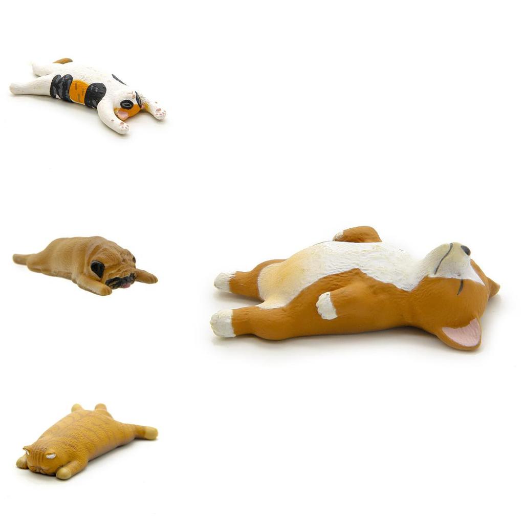 Kitten Corgi Pvc Animal Figures With Garden Style Theme For Party And Event Decor