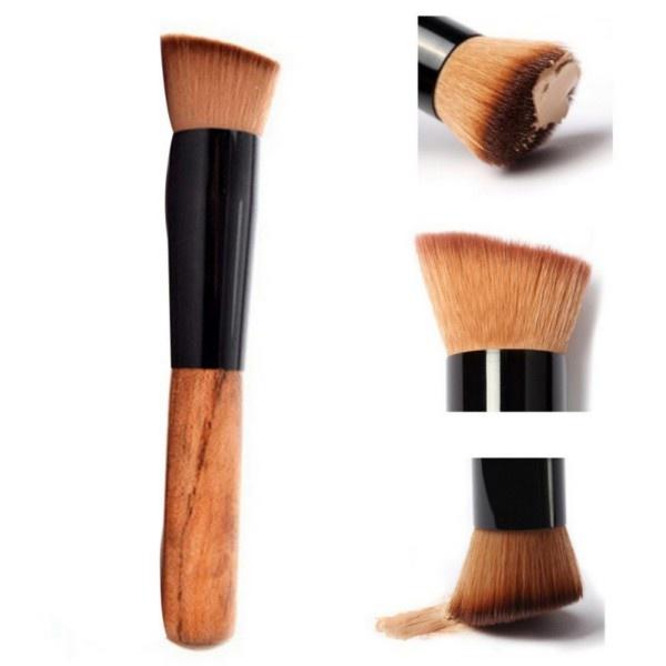 1Pcs Makeup Powder Concealer Blush Liquid Foundation Wooden Brush Cosmetics Set