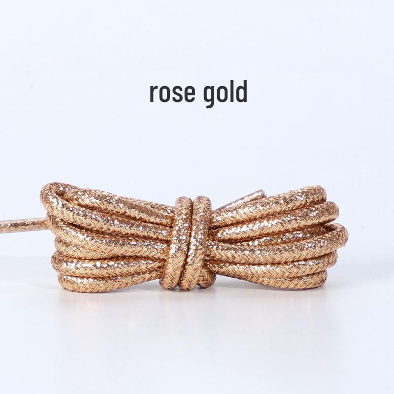 Colorful Pearlescent Shoelaces: Gold, Rose Gold, Silver for Sneakers - One Pair