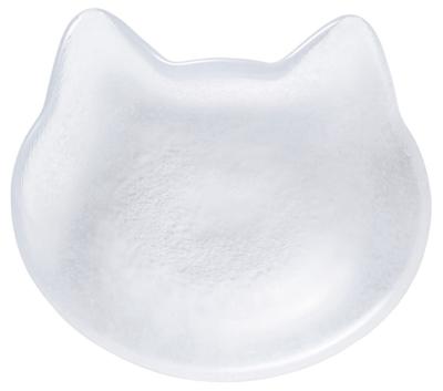 ADERIA Coconeco Craft White Glass Small Made In Japan Stylish and Perfect As a Gift for New or Single Perfect for Japanese or Cat-Shaped Plate,