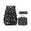 3-Piece Backpack Set with Printed Design for Travel, Outdoor and School